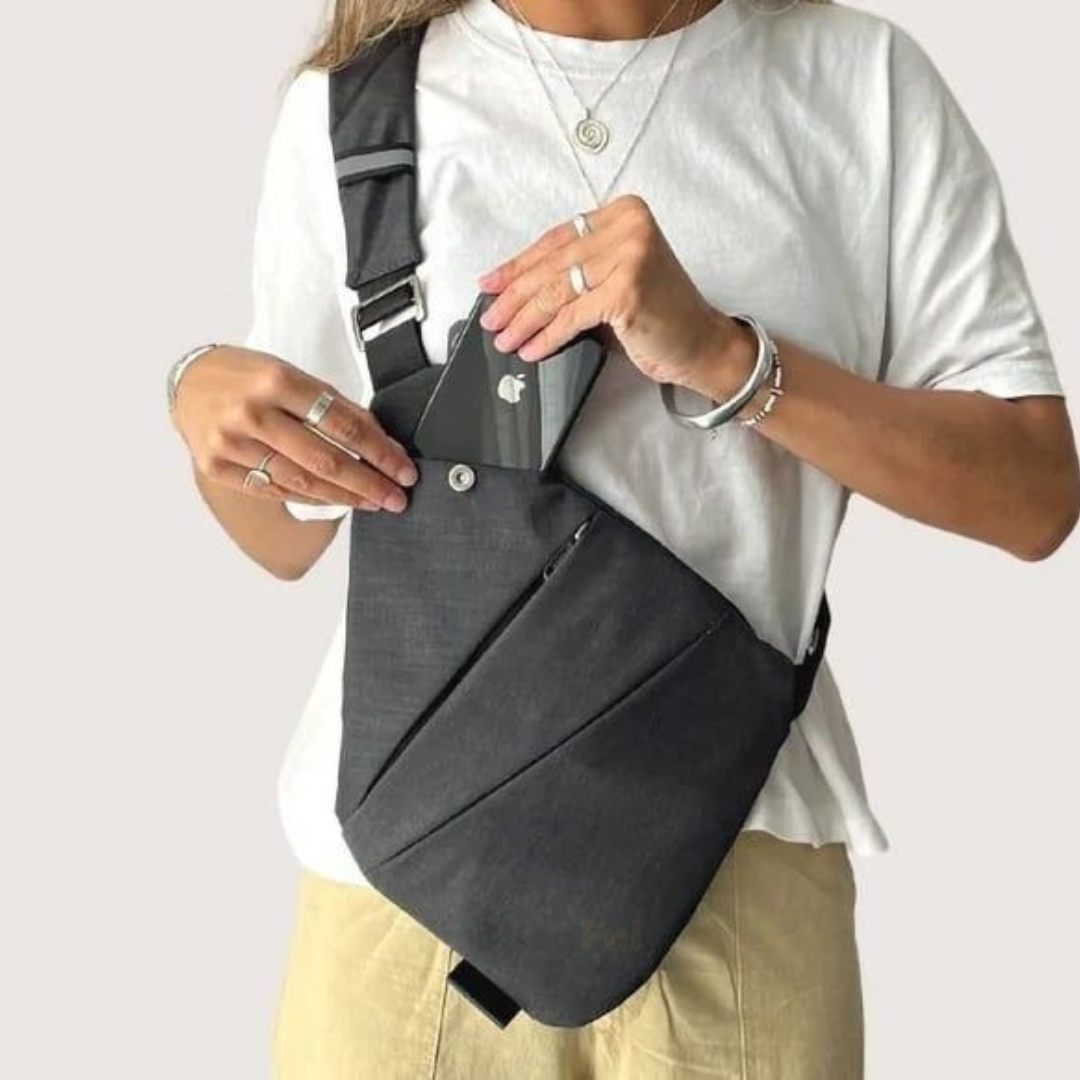 Borsa a Tracolla Antifurto da Viaggio - Tecnologia di Blocco RFID