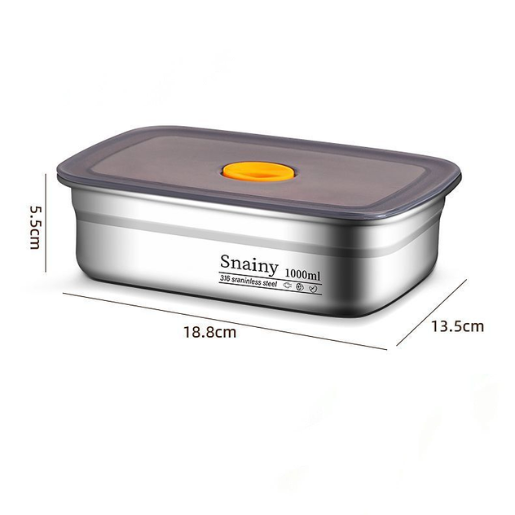BestSeller™ - Scatola Per Alimenti Sottovuoto Antibatterica In Acciaio Inox 316 (19x14x6cm)