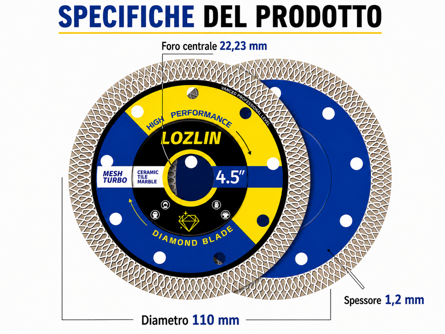Disco Diamantato Sottile — Basta piastrelle scheggiate, taglia pulito al primo colpo