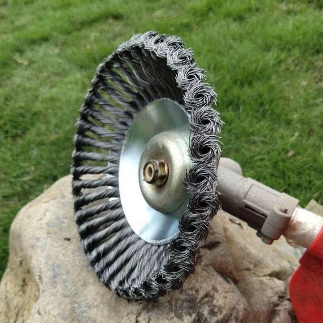 Lama da taglio per erba in filo d’acciaio super resistente a 360° (incluso kit di adattatori)