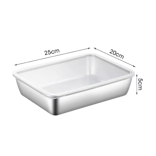 Scatole Per La Conservazione Degli Alimenti, Teglia Rettangolare (25x20x5cm)