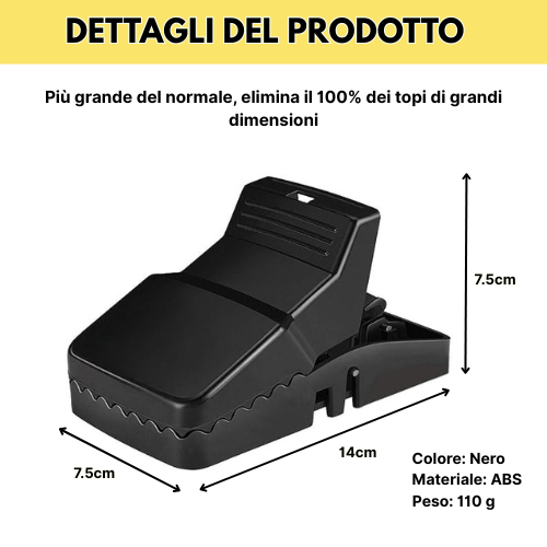 BestSeller™ – Trappola a Scatto per Topi – Robusta e ad Alta Resistenza