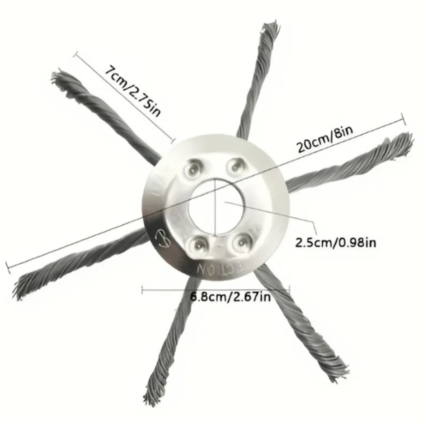 Testa per tosaerba in acciaio