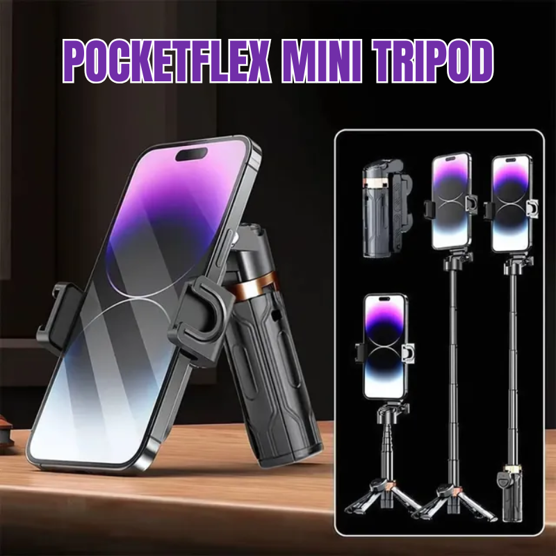 Pocketflex Mini Tripod 2025 📷 Treppiede e selfie stick 3 in 1 con telecomando Bluetooth per catturare momenti indimenticabili