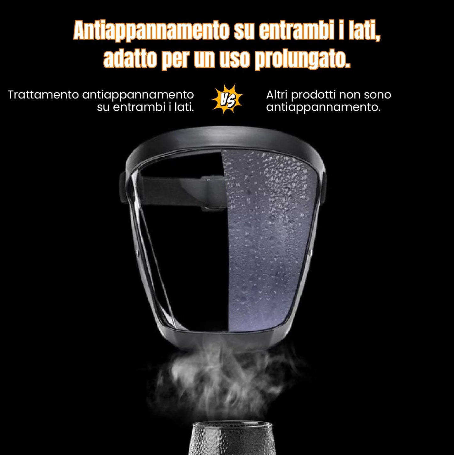 La Visiera Protegge Il Viso Dalle Polveri Sottili E Dalla Nebbia