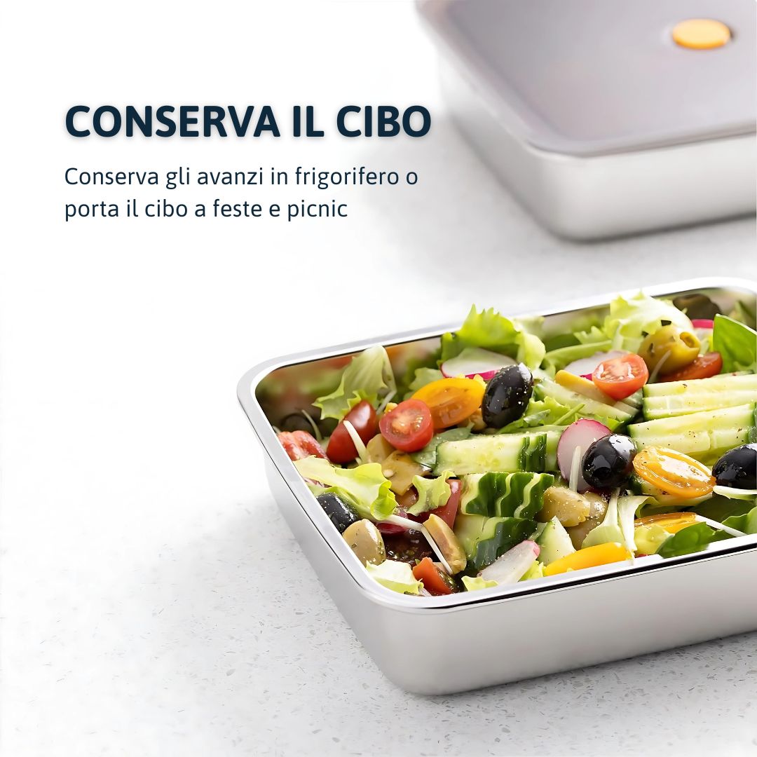 Contenitore Ermetico in Acciaio Inox 304 – Sicuro, Igienico e Multifunzionale