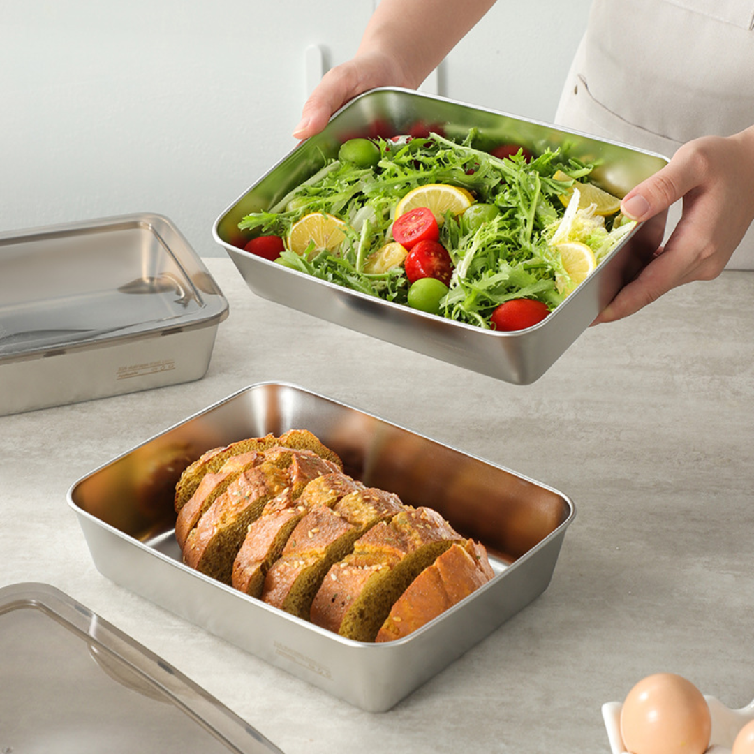 Contenitore per Alimenti in Acciaio Inox 304 – Freschezza Prolungata e Massima Sicurezza