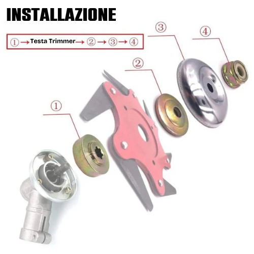 Lama Per Prato Con 6 Denti In Acciaio (Accessori Inclusi)