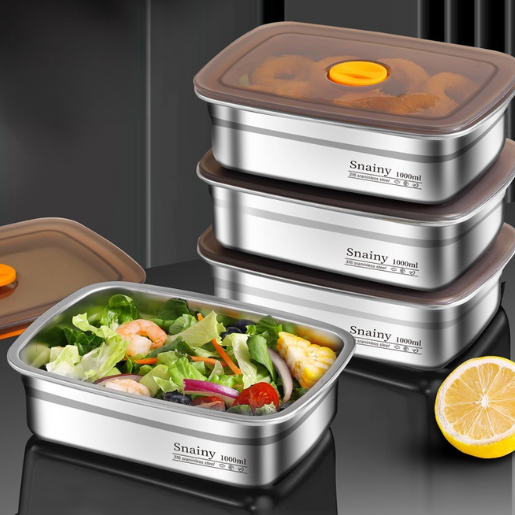 Contenitore Ermetico in Acciaio Inossidabile 316 Premium – Sottovuoto, Antibatterico e Sicuro