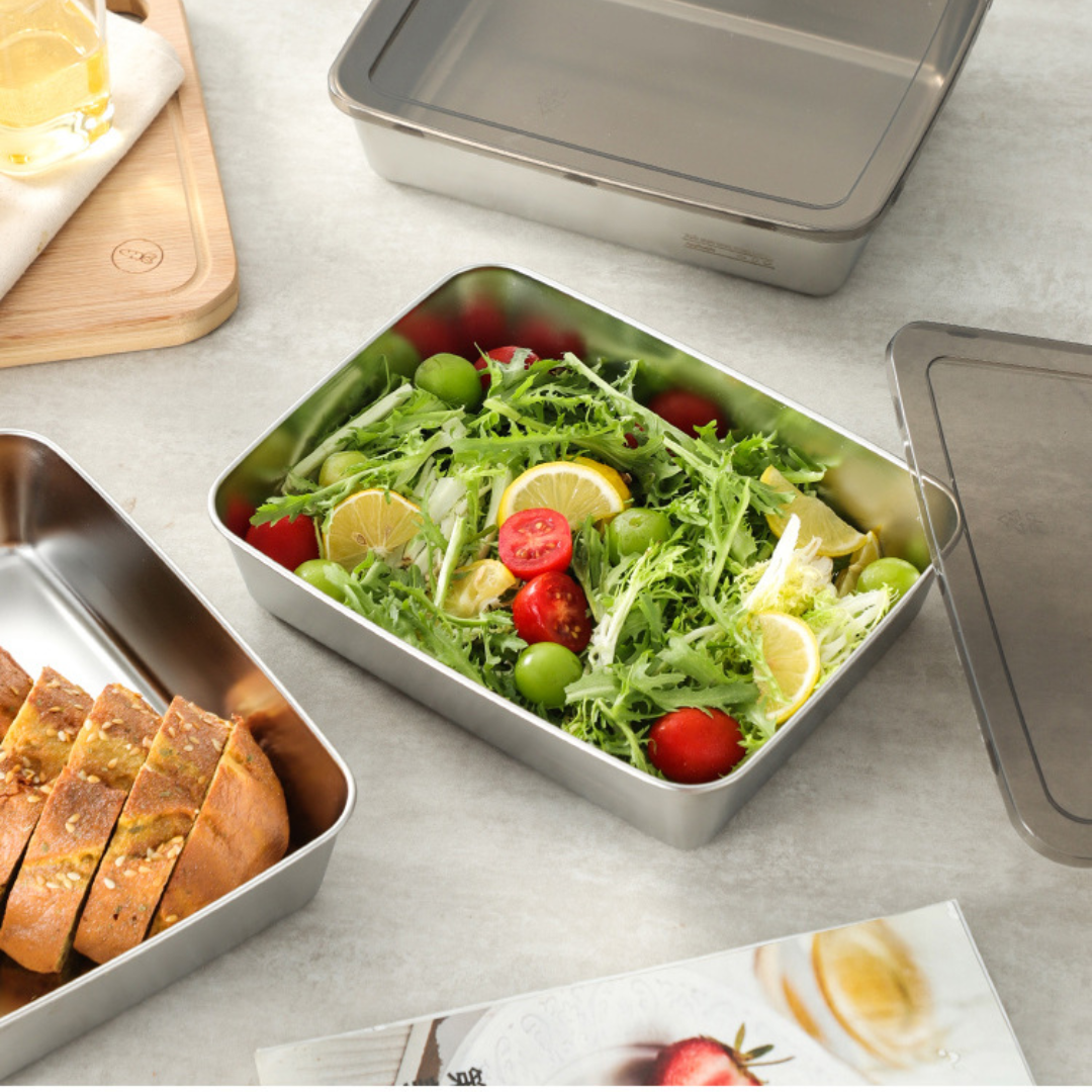 Contenitore per Alimenti in Acciaio Inox 304 – Freschezza Prolungata e Massima Sicurezza