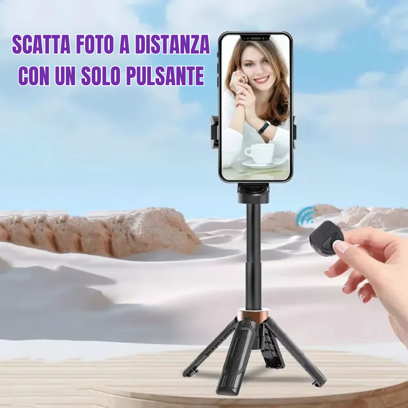 Pocketflex Mini Tripod 2025 📷 Treppiede e selfie stick 3 in 1 con telecomando Bluetooth per catturare momenti indimenticabili
