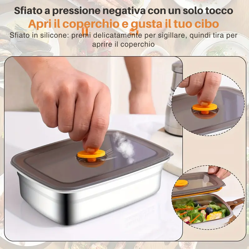 Vassoio in acciaio inossidabile 316 – Soluzione sicura e pratica per conservare gli alimenti (19x14x6cm)