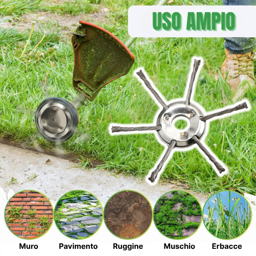 La Testa Del Tagliaerba Ha 6 Rami Intrecciati Con Filo D'Acciaio Resistente