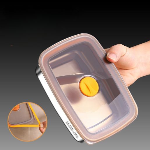 BestSeller™ - Scatola Per Alimenti Sottovuoto Antibatterica In Acciaio Inox 316 (19x14x6cm)