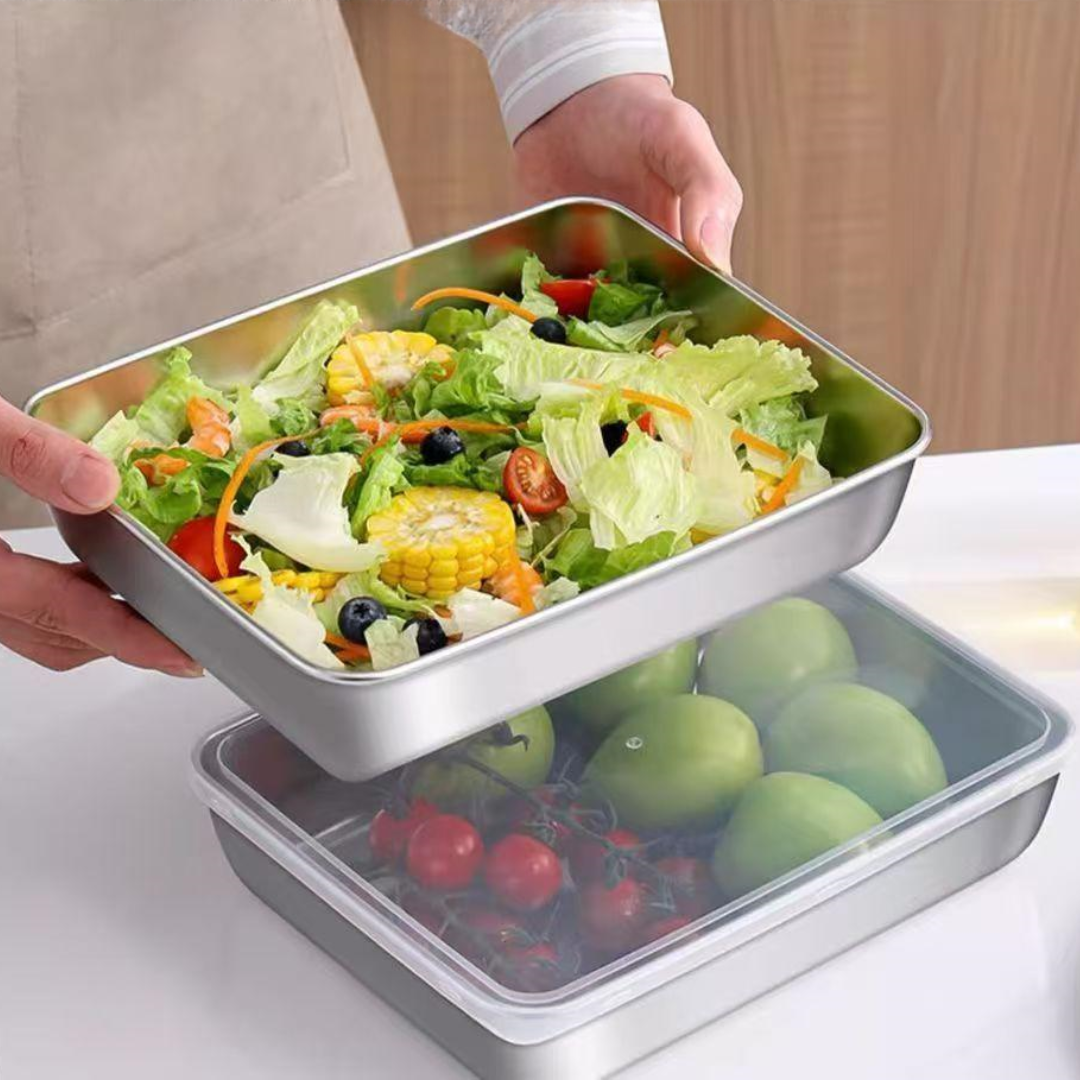Scatole Per La Conservazione Degli Alimenti, Teglia Rettangolare (25x20x5cm)