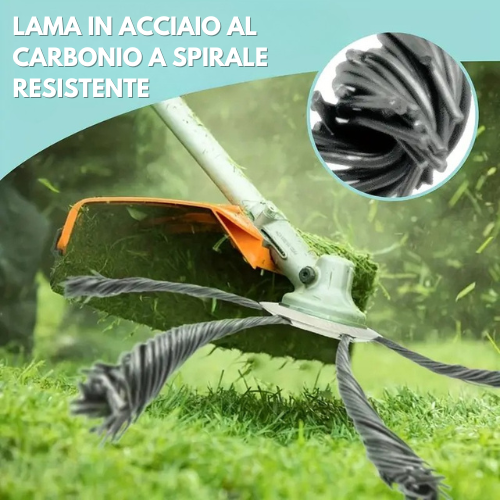 La Testa Del Tagliaerba Ha 6 Rami Intrecciati Con Filo D'Acciaio Resistente