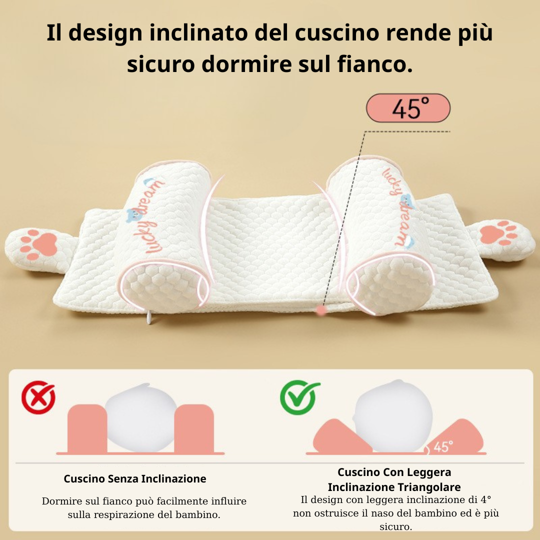 Cuscino Anti-Inclinazione – Protegge La Colonna Vertebrale E Previene La Testa Piatta Del Tuo Bambino