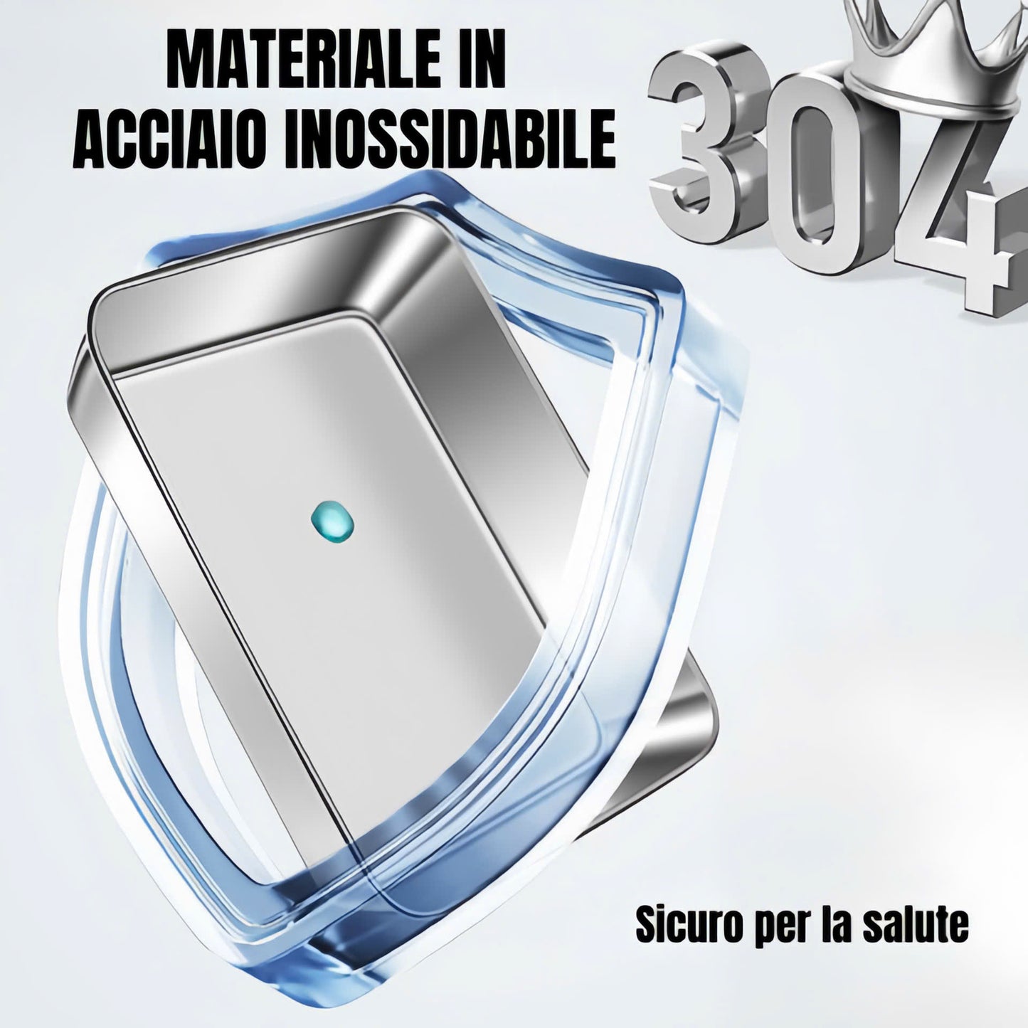 Contenitore per alimenti SUS304, vassoio rettangolare in acciaio inox con coperchio in acciaio inox, sicuro per la salute. (28.5*22.5*6cm)