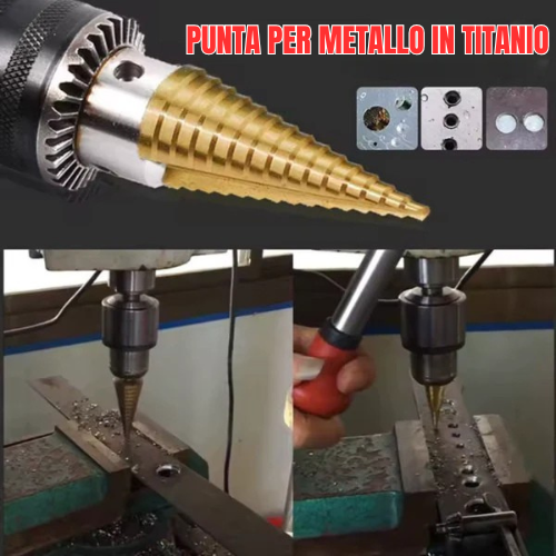 TitanDrill™ – Set di Punte a Gradini in Titanio