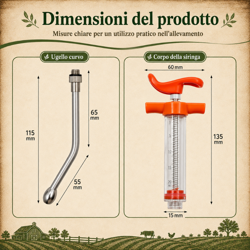 Set di siringhe veterinarie da 20ml – per una cura più facile degli animali