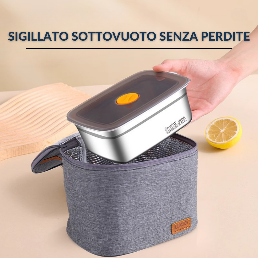Contenitore Ermetico in Acciaio Inossidabile 316 Premium – Sottovuoto, Antibatterico e Sicuro