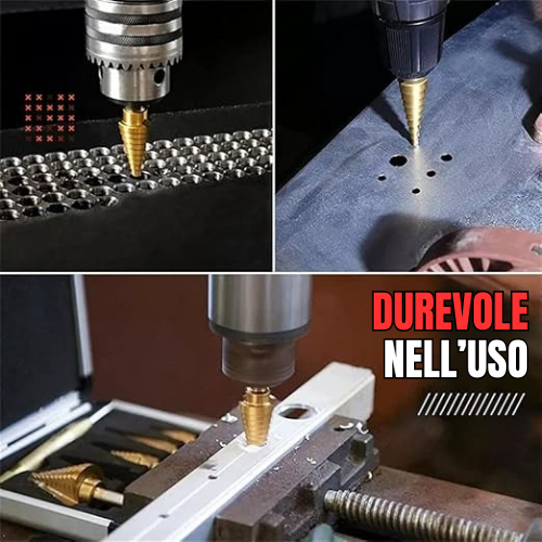 TitanDrill™ – Set di Punte a Gradini in Titanio