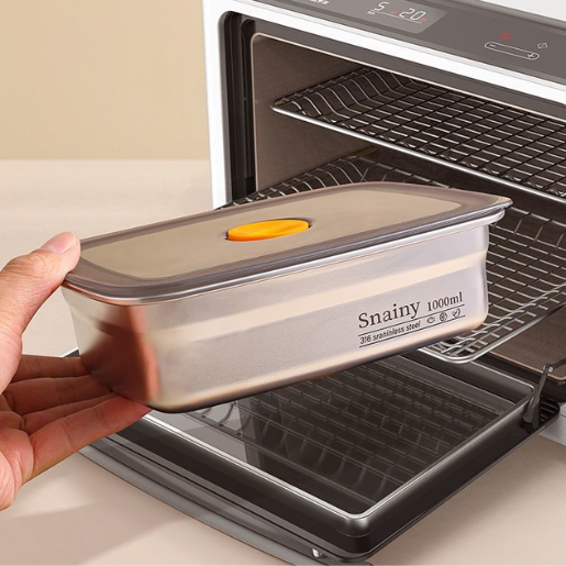 Contenitore Ermetico in Acciaio Inossidabile 316 Premium – Sottovuoto, Antibatterico e Sicuro