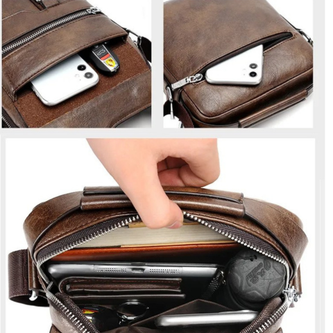 Borsa a Tracolla in Pelle Premium da Uomo