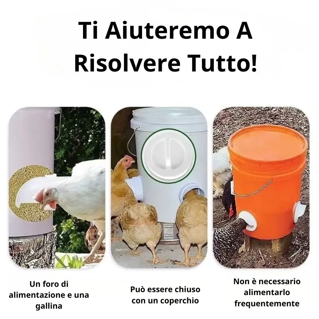 Mangiatoia Automatica Per Polli E Anatre Per Tutti I Tipi Di Secchi – Include Punta Da Trapano E Sega A Tazza