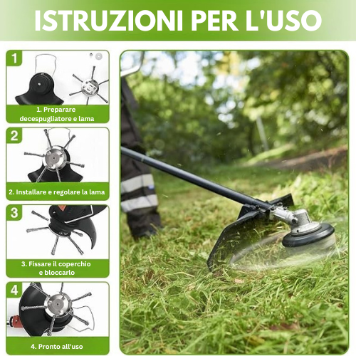 La Testa Del Tagliaerba Ha 6 Rami Intrecciati Con Filo D'Acciaio Resistente