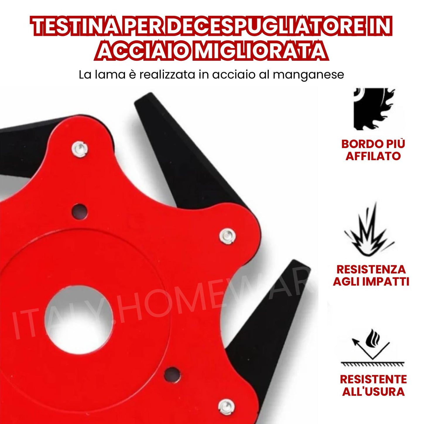 Lama Per Decespugliatore A 6 Denti Rotante A 360° Per Erbacce Dure E Resistenti!