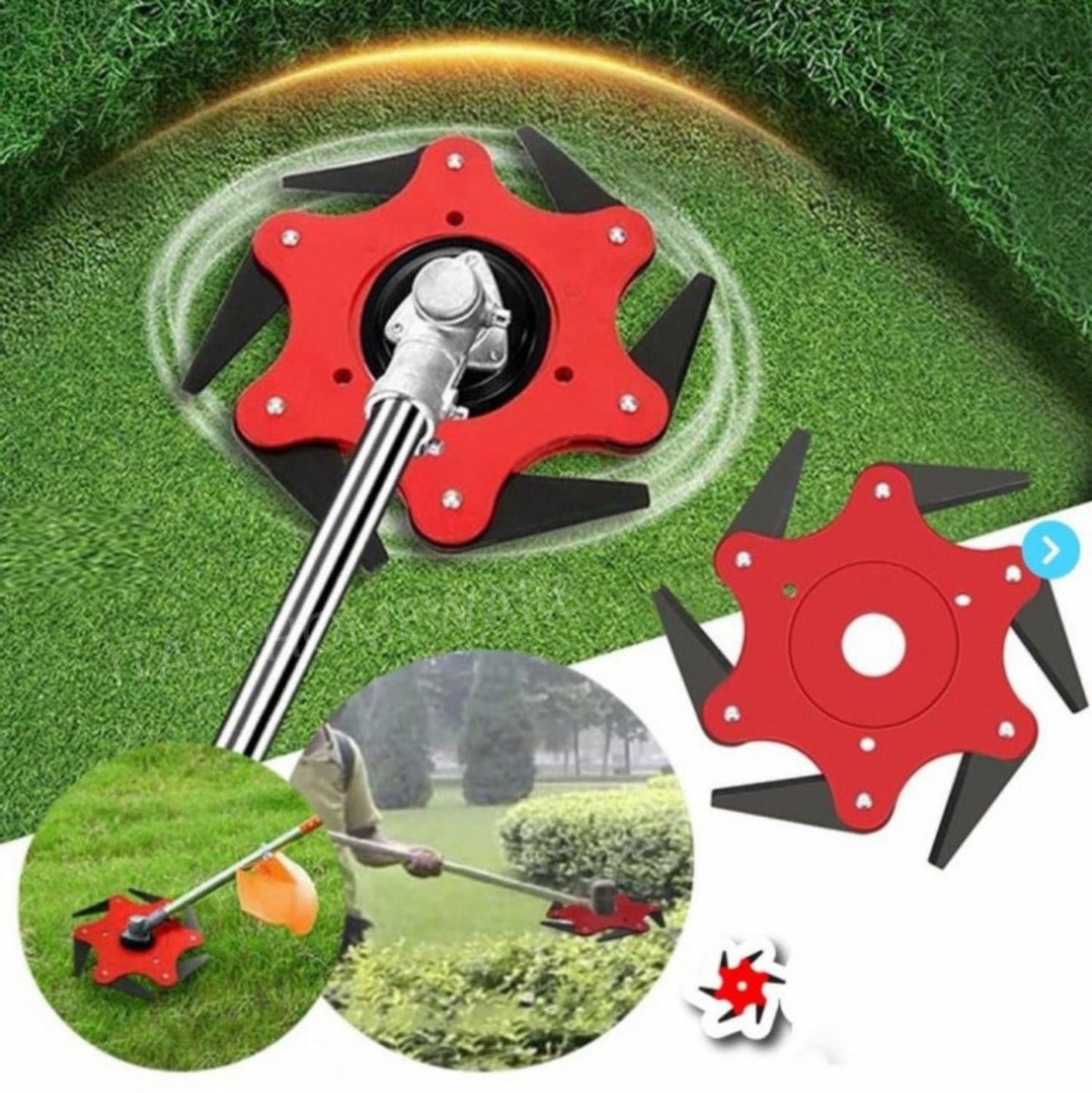 Lama Per Decespugliatore A 6 Denti Rotante A 360° Per Erbacce Dure E Resistenti!