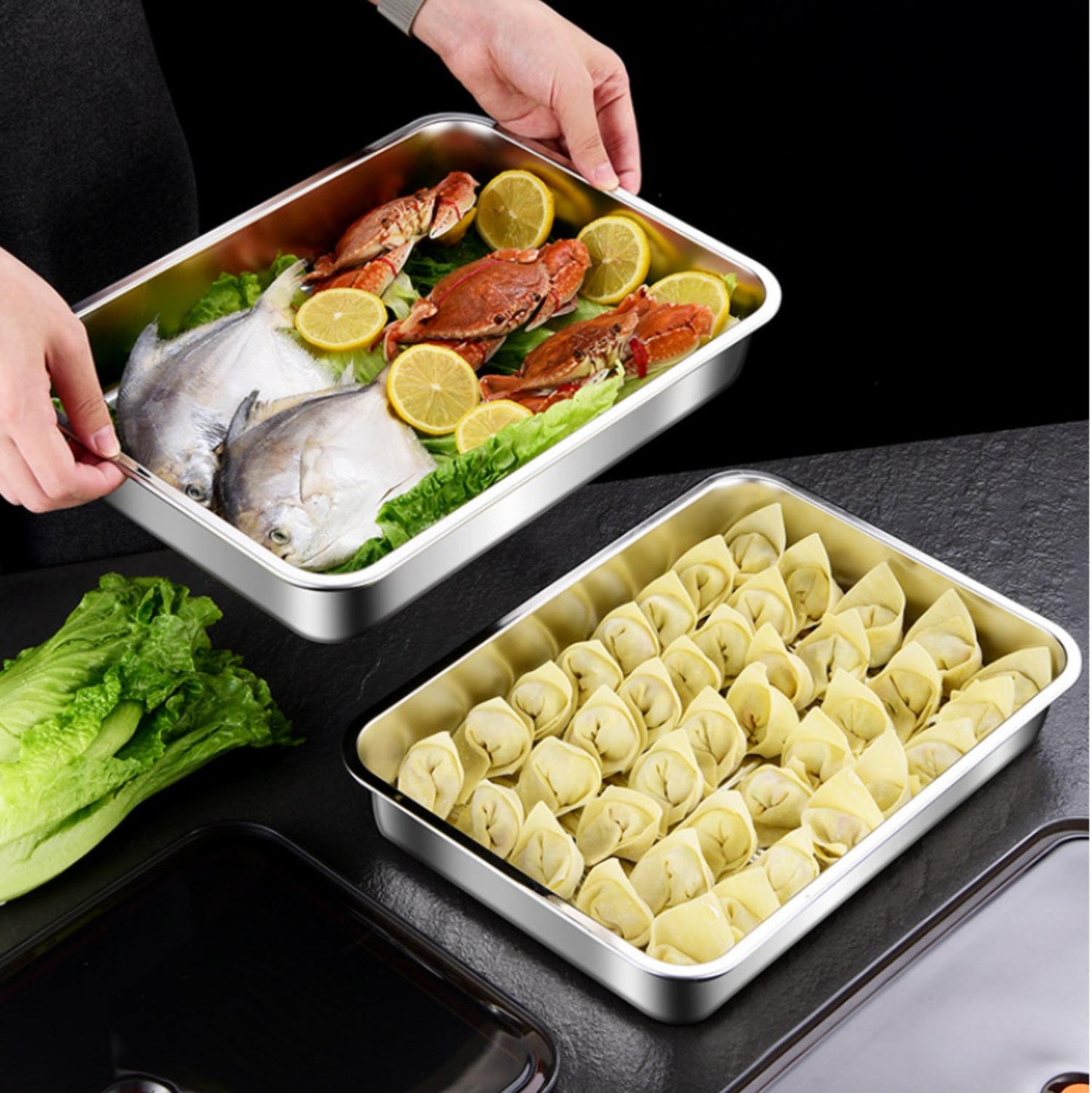 Set Di 2 Contenitori Per Alimenti Da 2500ml A Prova Di Perdite Con Coperchi, Perfetti Per Picnic, Ufficio E Vaggi (30*25*5cm)