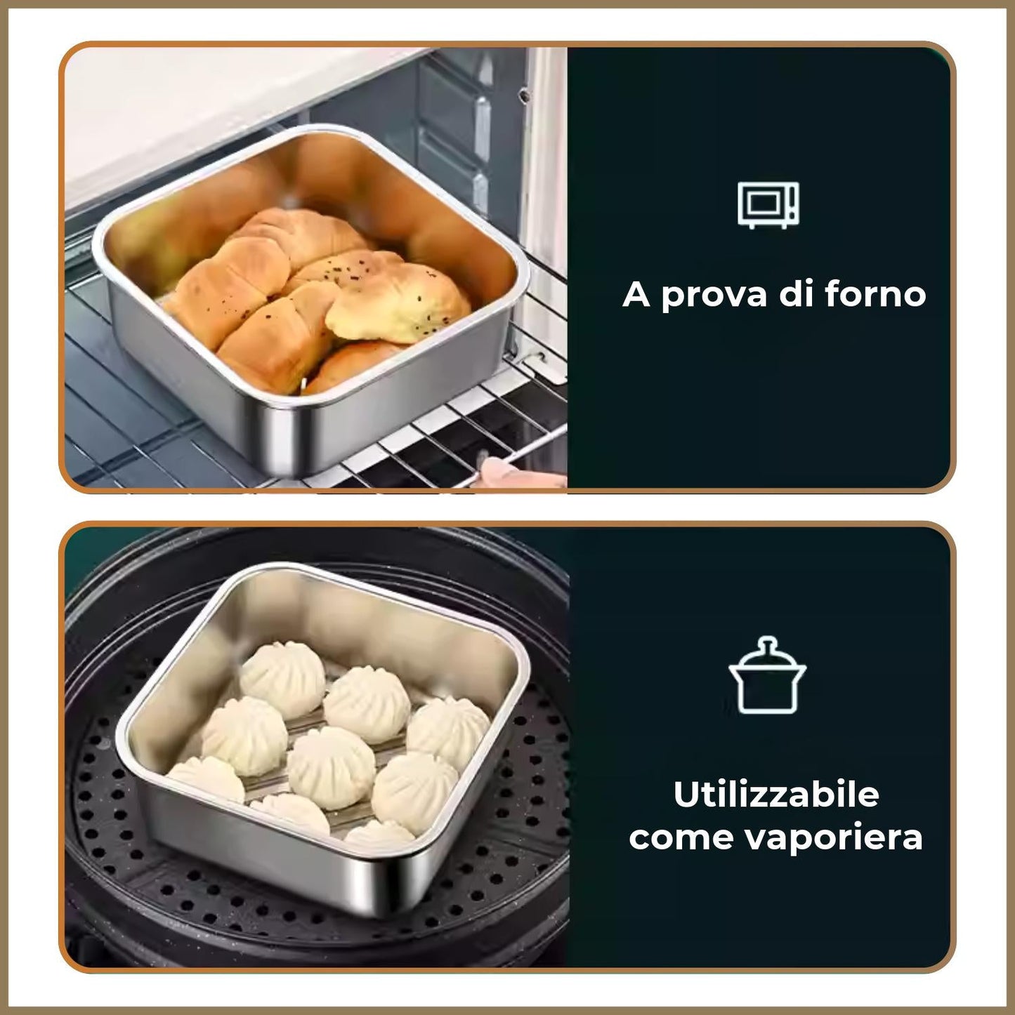 Scatola Per Il Pranzo In Acciaio Inossidabile Contenitore Per Alimenti A Prova Di Perdite 2500ml