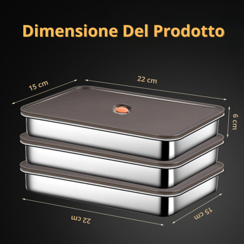 ✨Contenitore ermetico multifunzionale in acciaio inox 316 (22cm*15cm*6cm)