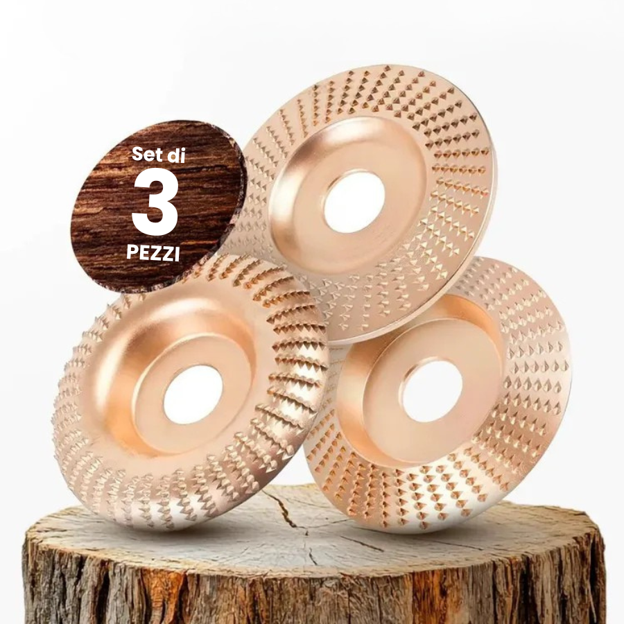 Set Da 3 Dischi Da Smerigliatura In Acciaio Al Carbonio Per Legno (tik)