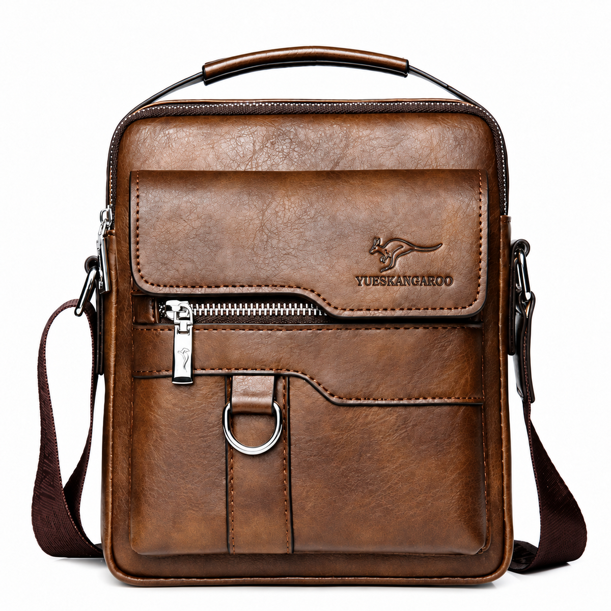 Borsa A Tracolla Da Uomo In Pelle Vintage