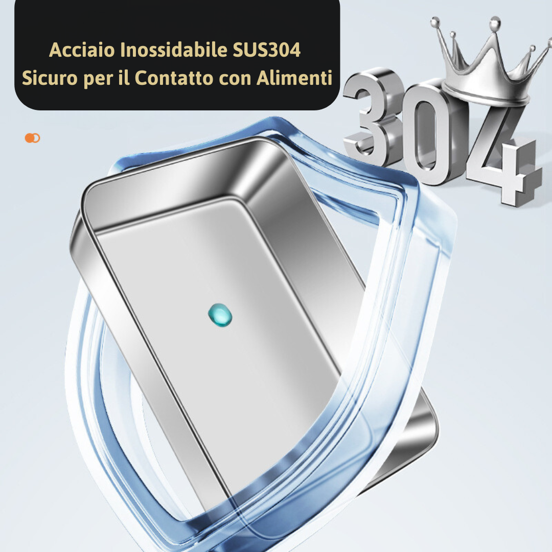 Contenitore per Alimenti in Acciaio Inox 304 – Freschezza Prolungata e Massima Sicurezza