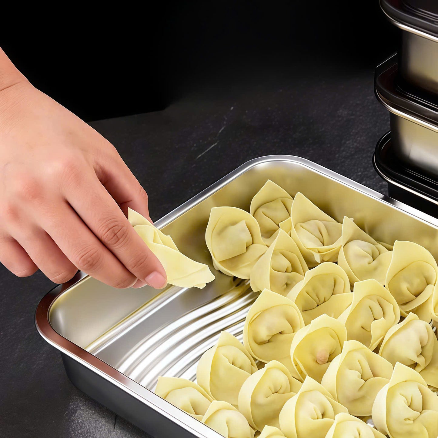 Contenitore Ermetico Multifunzionale in Acciaio Inox 304 (22cm*15cm*6cm)