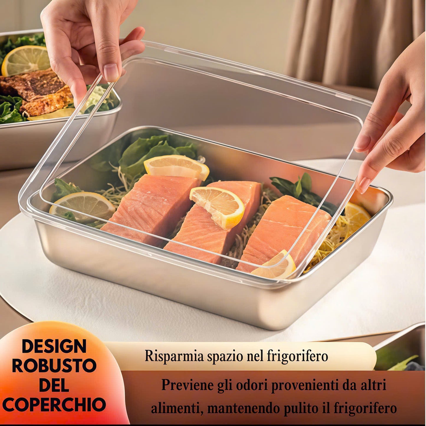 Contenitore per alimenti in acciaio inossidabile 304 di alta qualità
