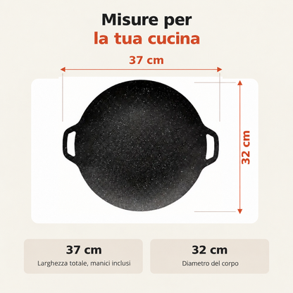 Padella multiuso antiaderente a 6 strati, compatibile con fornelli a gas, a induzione, elettrici e in vetroceramica