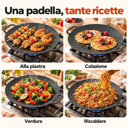 Padella multiuso antiaderente a 6 strati, compatibile con fornelli a gas, a induzione, elettrici e in vetroceramica