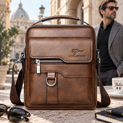 Borsa A Tracolla Da Uomo In Pelle Vintage
