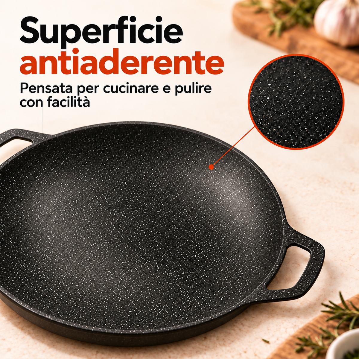 Padella multiuso antiaderente a 6 strati, compatibile con fornelli a gas, a induzione, elettrici e in vetroceramica