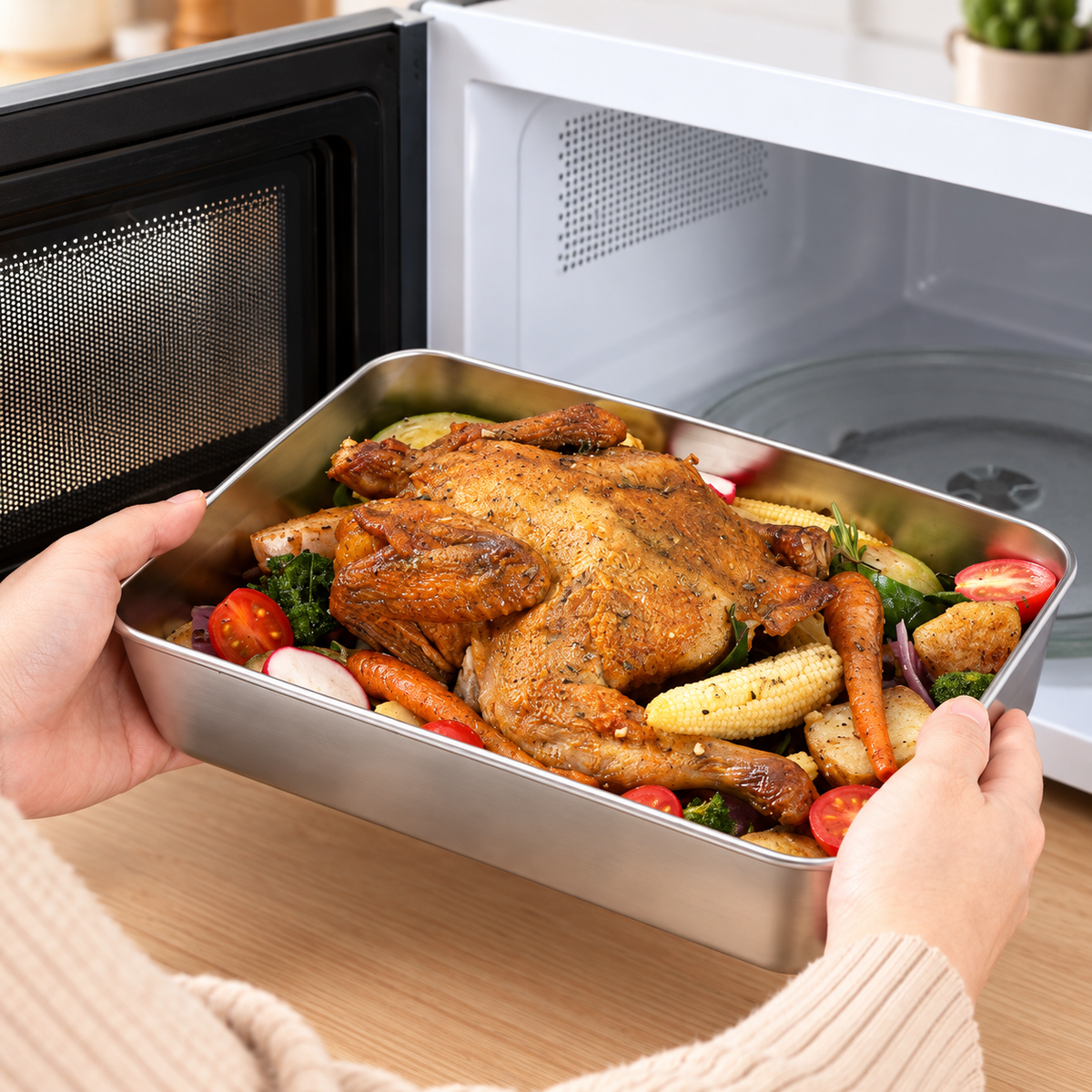 Contenitore alimentare in acciaio inox SUS304 da 2400 ml – per porzioni più grandi e una conservazione più ordinata