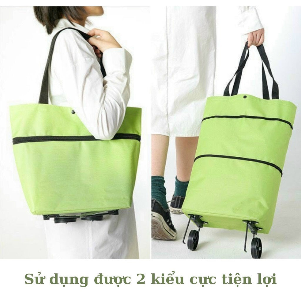 Borsa E Carrello 2 In 1 Pieghevole Con Ruote Carrello Borsa Portatile Con Ruote Regolabile Pieghevole Per Supermercato Di Generi Alimentari