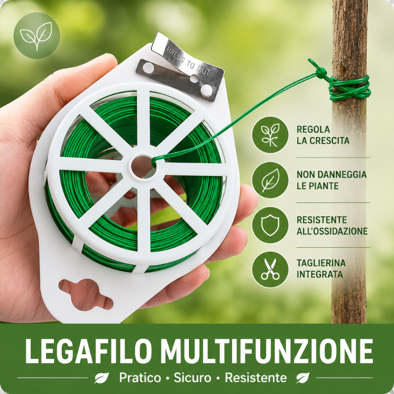Set da 3 rotoli di filo per piante in stile Giapponese – 20m per rotolo – guida la crescita, sostiene i rami e protegge il fusto