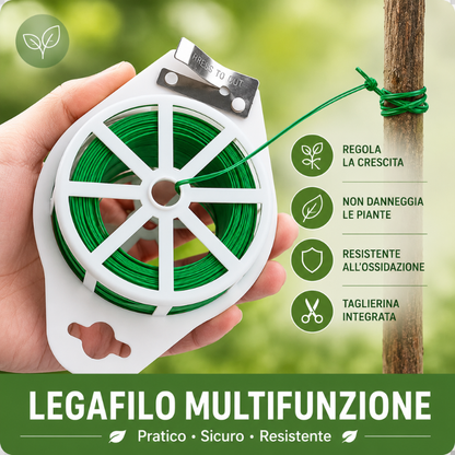 Set da 3 rotoli di filo per piante in stile Giapponese – 20m per rotolo – guida la crescita, sostiene i rami e protegge il fusto