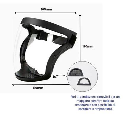 Visiera Protettiva Anti-Polvere, Anti-Nebbia e Anti-Schegge