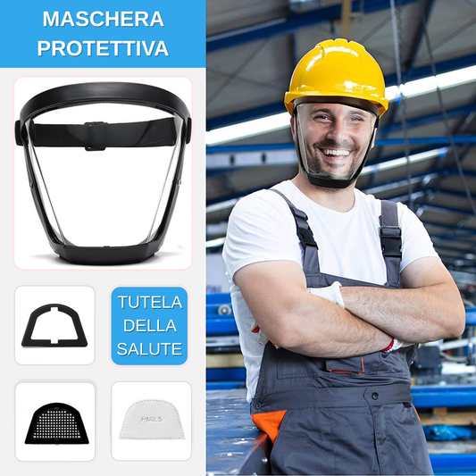 La Visiera Protegge Il Viso Dalle Polveri Sottili E Dalla Nebbia